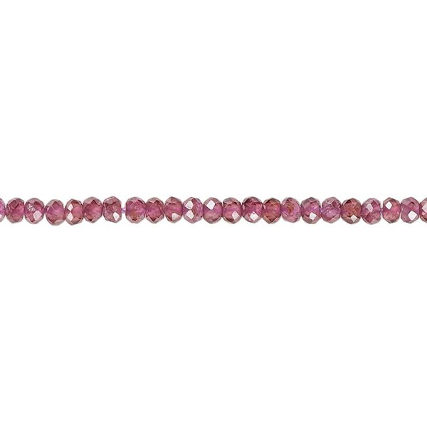 Rhodolite garnet 1pkg1, faceted rondelle bead natural 15.5-16 inch 3x2mm image number 0