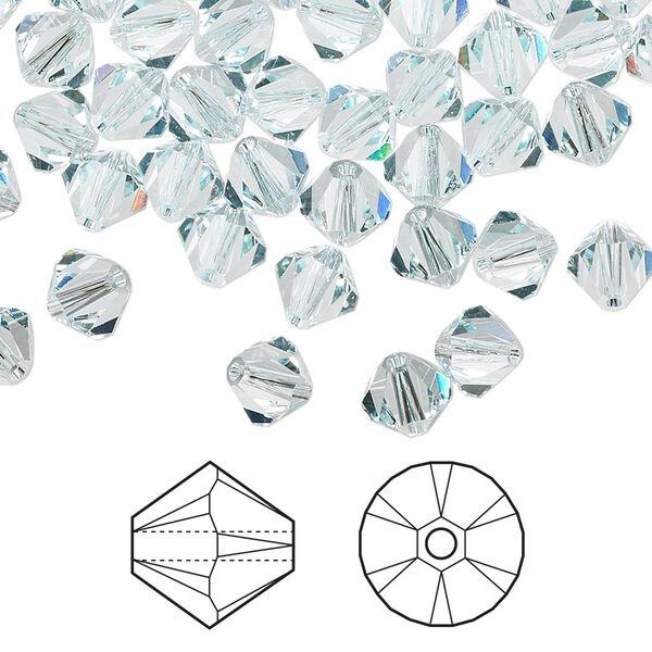 Bead 360pk light Azore, Swarovski® 6mm XILION bicone 5328 image number 0