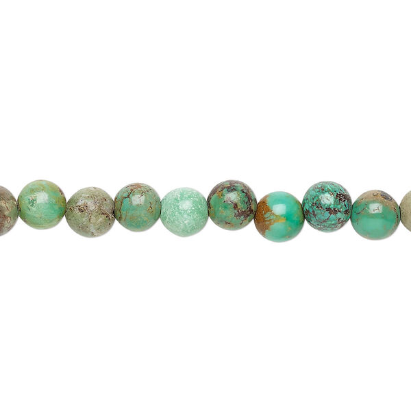 Turquoise 1pkg1, round bead 15 inch 6mm image number 0