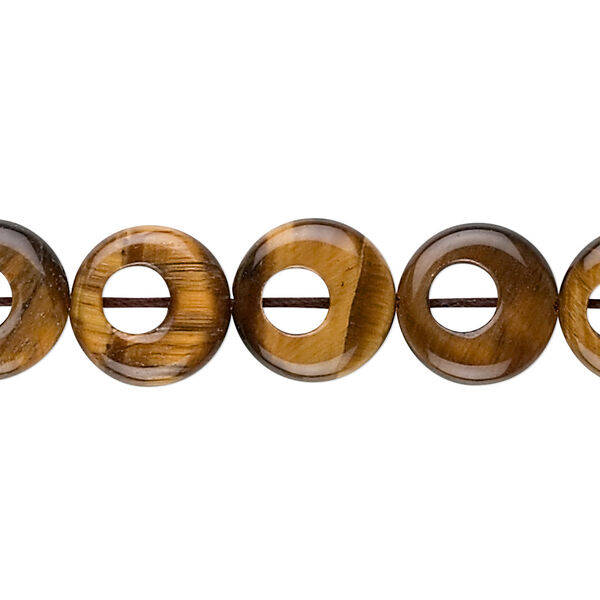 Tigereye 1pkg1, go-go bead natural approximately 8 inch 13mm image number 0