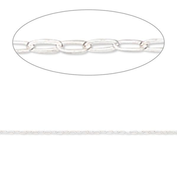 Chain, Gossamer™, sterling silver, 0.9mm add-a-bead. Sold per pkg of 5 feet. image number 0