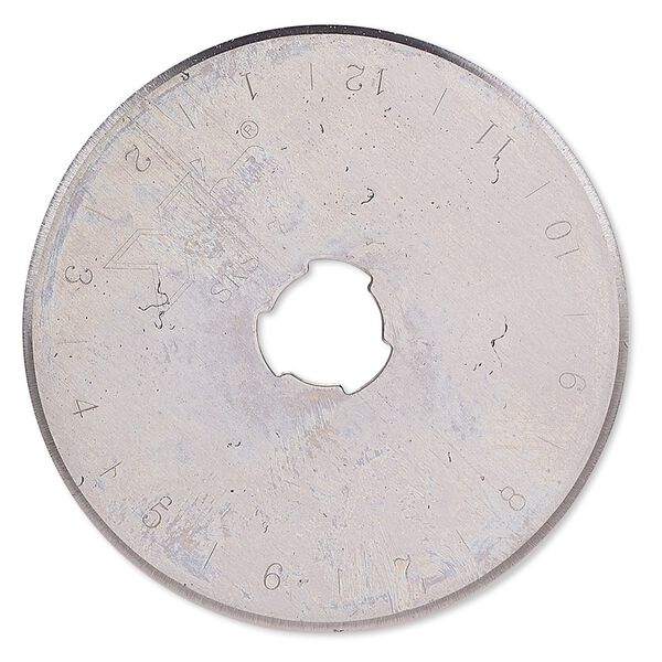 Replacement rotary cutter blade, steel, 45mm round. Sold individually. image number 0
