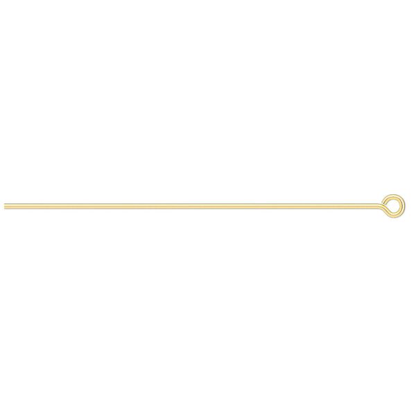Eye pin, 14Kt gold-filled, 1-11/16 inches, 24 gauge. Sold per pkg of 10. image number 0