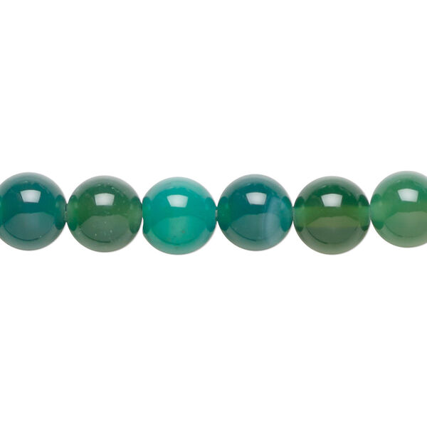Green agate 1pkg1, round bead 15.5-16 inch 8mm image number 0