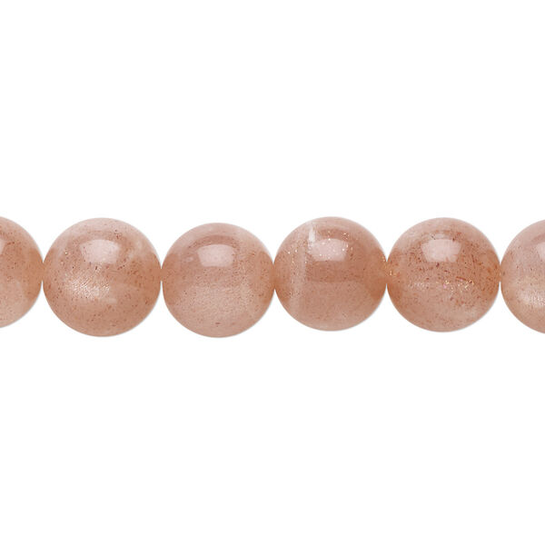 Pink flake moonstone 1pkg1, round bead natural 8 inch 10mm image number 0