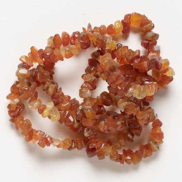 Carnelian / red agate 1pkg1, chip bead 30 inch small to large image number 0