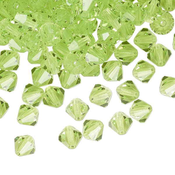 Bead 288pk limecicle, Preciosa Czech crystal 6mm bicone image number 0