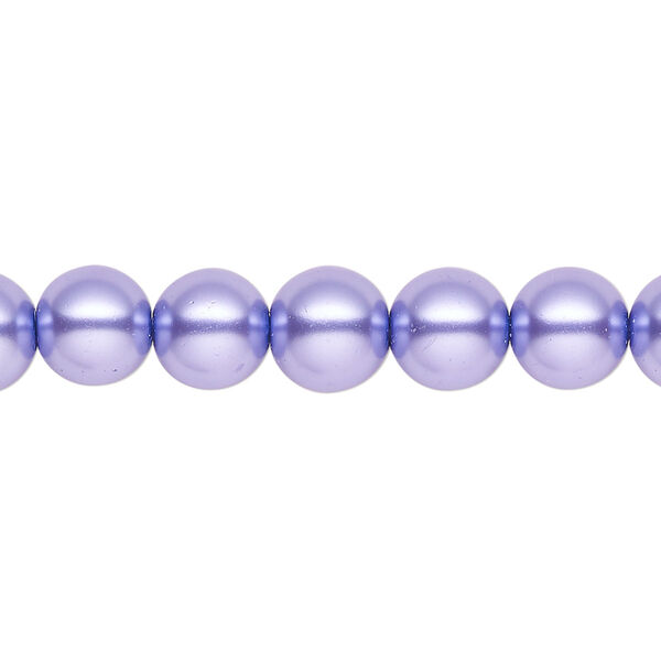 Pearl 2pk violet, Celestial Crystal® 8mm round 15.5-16 inch image number 0