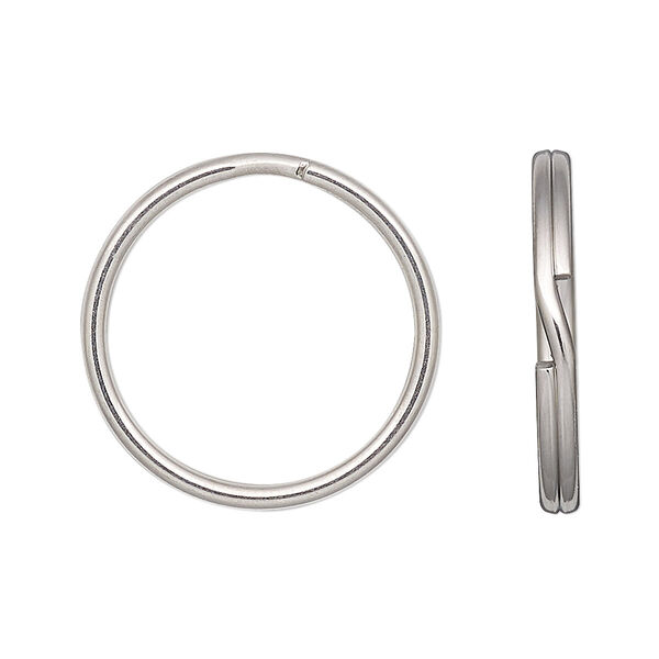 Split ring, stainless steel, 25mm round, 21mm inner diameter. Sold per pkg of 10. image number 0