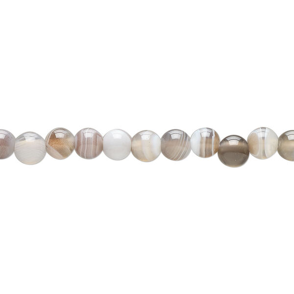 Botswana agate 1pkg1, round bead natural 15 inch 4-5mm image number 0