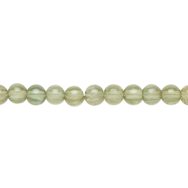 Green apatite 1pkg1, round bead natural , 8 inch 4mm image number 0