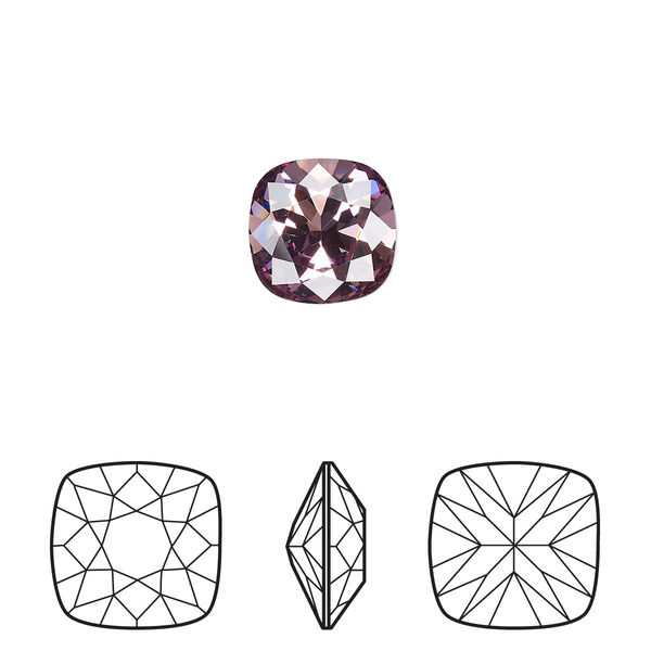 Fancy stone 6pk iris foil back, Crystal Passions® 10mm cushion 4470 image number 0