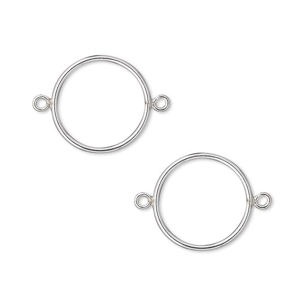Link, sterling silver-filled, 14mm open round. Sold per pkg of 2. image number 0