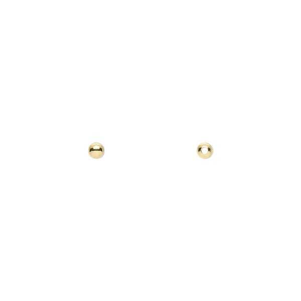 Bead, gold-plated brass, 2.5mm round. Sold per pkg of 100. image number 0