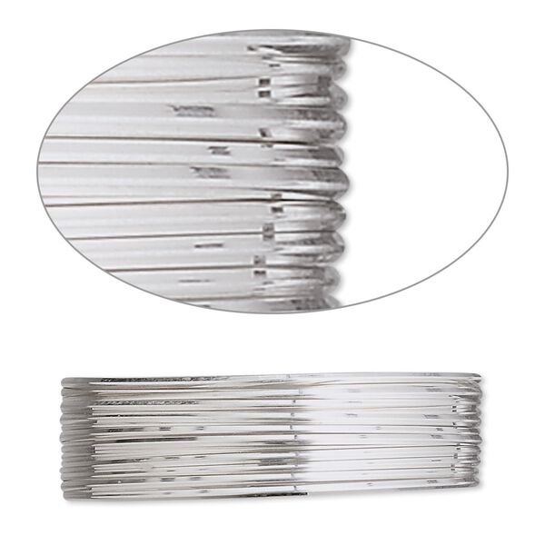Wire, stainless steel, soft, square, 21 gauge. Sold per pkg of 4.5 meters. image number 0