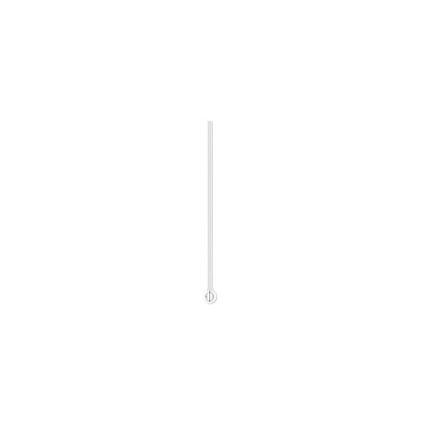 Head pin, silver-plated brass, 3/4 inch with 1.5mm ball, 24 gauge. Sold per pkg of 10. image number 0