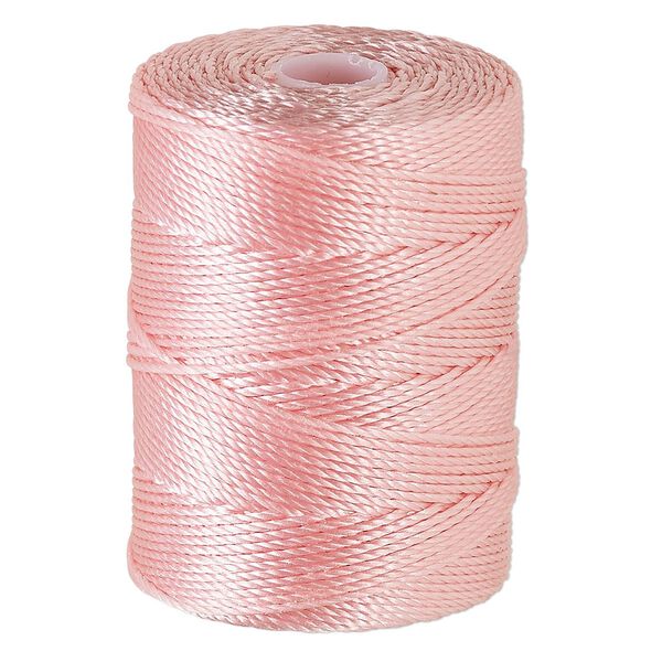Thread, C-Lon®, nylon, bubblegum, 0.5mm diameter. Sold per 92-yard spool. image number 0