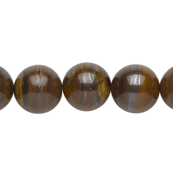 Tiger iron 1pkg1, round bead natural 15.5-16 inch 12mm image number 0