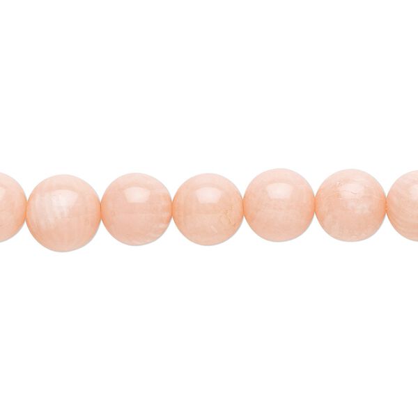 Bead, bamboo coral (dyed), pink, 7-8mm hand-cut round, B- grade, Mohs hardness 3-1/2 to 4. Sold per 15-inch strand. image number 0