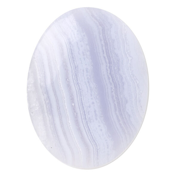 Blue lace agate 1pkg1, calibrated oval cab natural 40x30mm image number 0