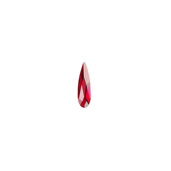 Flat back 180pk light Siam foil back, Swarovski® 10x2.8mm raindrop 2304 image number 0