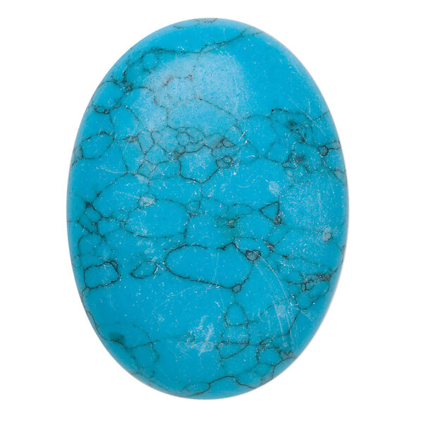 Turquoise 1pkg1, calibrated oval cab 40x30mm image number 0
