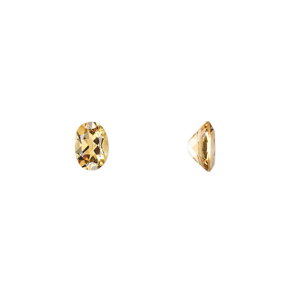 Citrine 1pkg1, hand-cut faceted oval gem 7x5mm image number 0