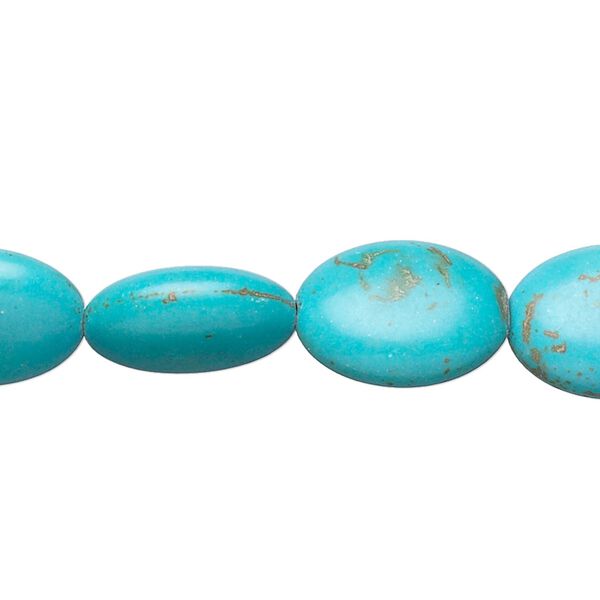 Magnesite 1pkg1, puffed oval bead 15 inch 15x12mm-16x12mm image number 0