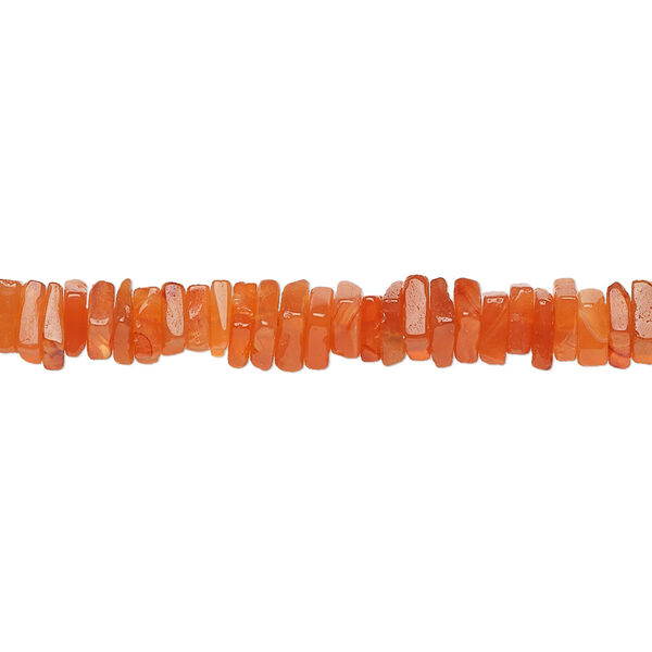 Carnelian 1pkg1, hand-cut square rondelle bead 8 inch 4x1mm-6x2mm image number 0