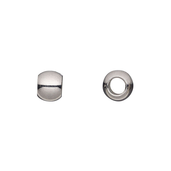 Bead, stainless steel, 8x6mm rondelle. Sold per pkg of 100. image number 0