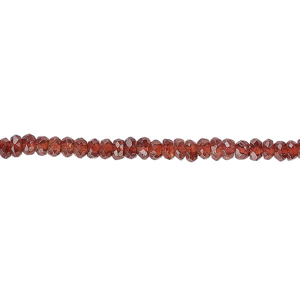 Garnet 1pkg1, hand-cut faceted rondelle bead 15.5-16 inch 3x2mm-4x3mm image number 0