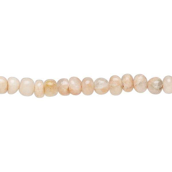 Rose jasper 1pkg1, hand-cut pebble bead natural 14 inch small image number 0