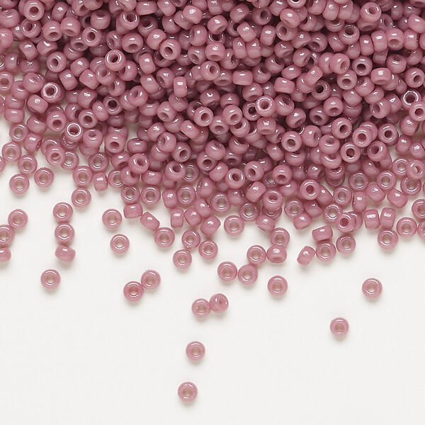 Seed bead, Miyuki, glass, pkg/250g, #11 rocaille, Duracoat® opaque outside dyed hydrangea, (RR-4487). image number 0