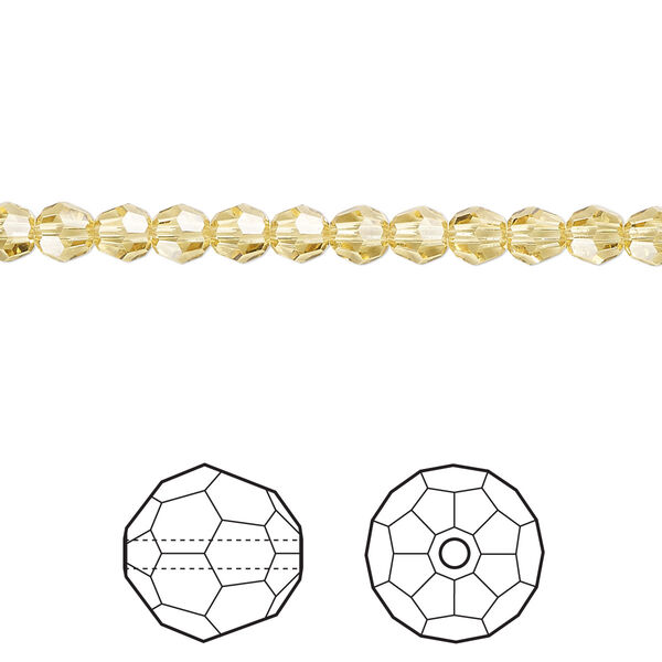Bead 1pkg720 dark jonquil, Swarovski® ReCreated™ 4mm round 5000 image number 0
