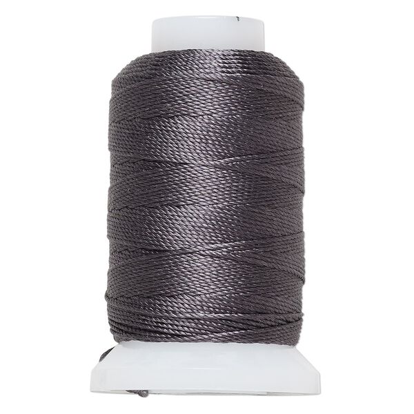 Thread, Purely Silk™, dark grey, size FFF. Sold per 92-yard spool. image number 0