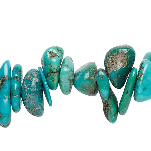 Turquoise 1pkg1, top-drilled Hawaiian chip bead 15.5-16 inch extra-large image number 0