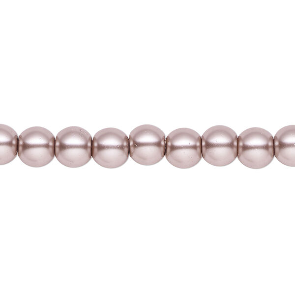 Pearl 2pk platinum, Celestial Crystal® 6mm round 15.5-16 inch image number 0