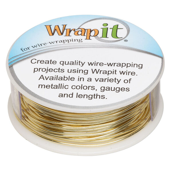 Wire, Wrapit®, jeweler's bronze, dead-soft, round, 18 gauge. Sold per 0.25-pound spool, approximately 52 feet. image number 0