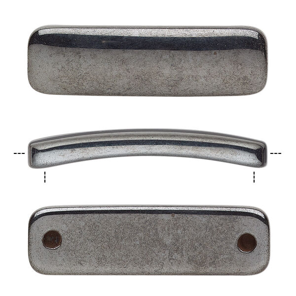 Focal, Hemalyke™ (man-made), 38x11mm curved rectangle. Sold per pkg of 4. image number 0