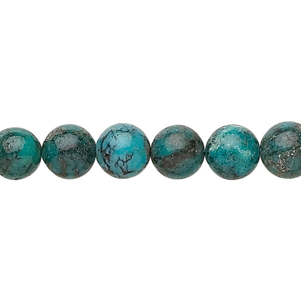 Turquoise 1pkg1, round bead 15.5-16 inch 8mm image number 0