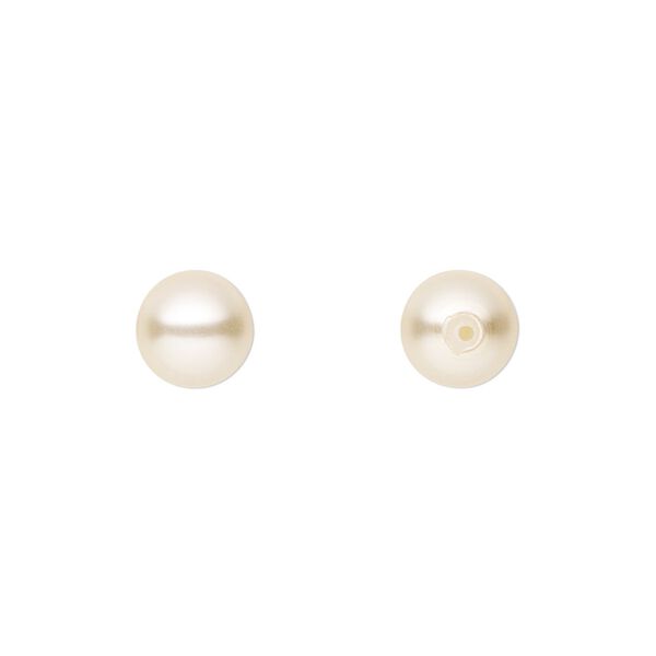 Pearl 150pk cream, Preciosa Czech crystal 8mm half-drilled round image number 0