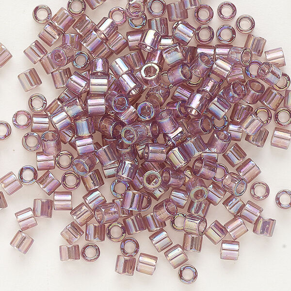 Seed bead, Delica®, glass, pkg/250g, #8 round, translucent rainbow smoky amethyst (DBL-0173). image number 0