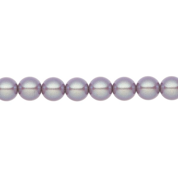 Pearl 200pk pearlescent violet, Preciosa Czech crystal 6mm round image number 0
