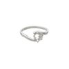 Ring, Sure-Set™, sterling silver, swirl band with 5mm 6-prong round setting, size 6. Sold individually. image number 0