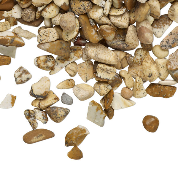 Picture jasper 1pkg1, undrilled tumble polished inlay chip natural 2 oz mini image number 0