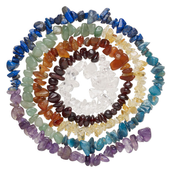 Multi-gemstone 1pkg1, chip bead 32 inch small to medium image number 0