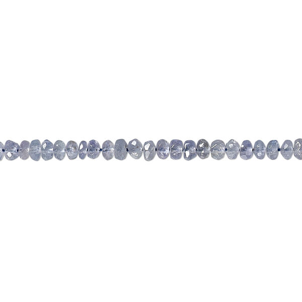 Bead, tanzanite (heated), 2x1mm-3x2mm hand-cut faceted rondelle, B grade, Mohs hardness 6 to 7. Sold per 14-inch strand. image number 0