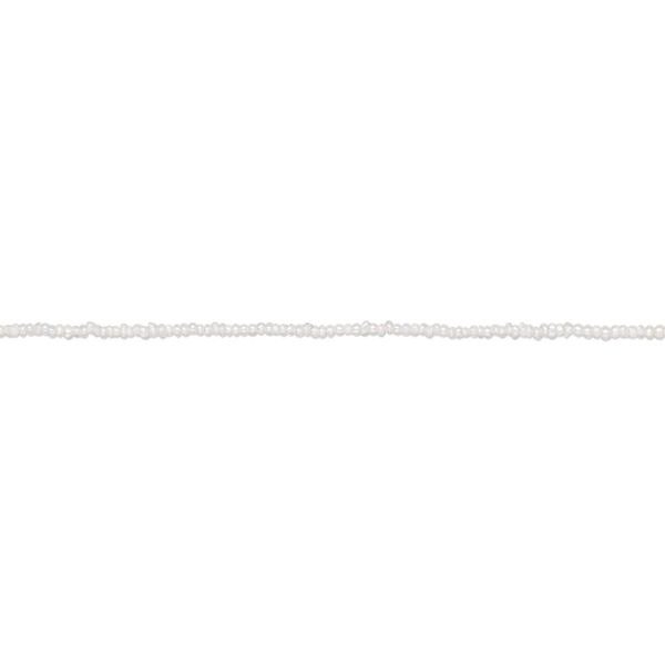 Pearl, cultured saltwater (bleached), white, 0.9-1mm seed, A- grade, Mohs hardness 2-1/2 to 4. Sold per 10-inch strand, approximately 350 beads. image number 0