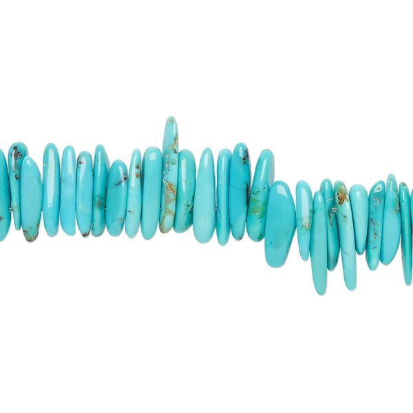 Kingman turquoise 1pkg1, top-drilled chip bead 15 inch large image number 0