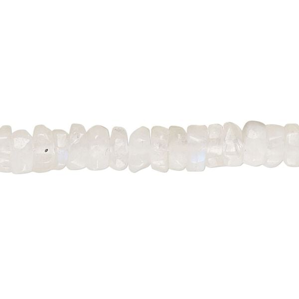 Rainbow moonstone 1pkg1, hand-cut faceted heishi bead natural 14 inch 6x2mm-7x4mm image number 0